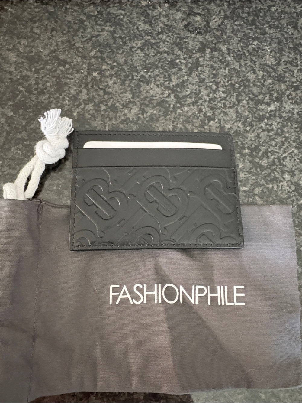 Burberry Black Embossed Leather Card Holder with Fashionphile dustbag - Picture 15 of 15